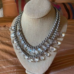 Retired Stella and Dot Byblos Crystal Chandelier Necklace